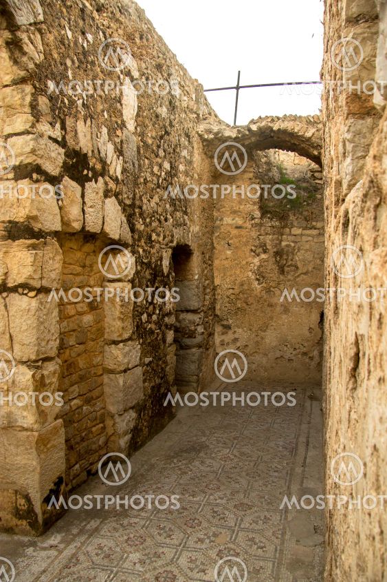 Inside of Bulla Regia, Tunisia. Antic Roman ruins