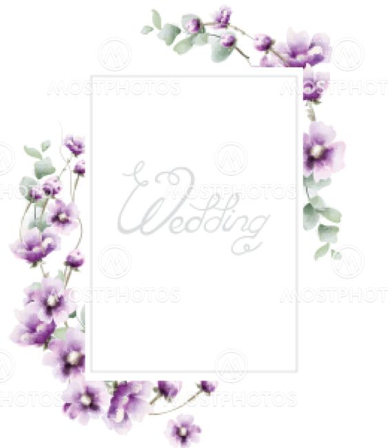 Lavender summer frame Vector watercolor card backgrounds