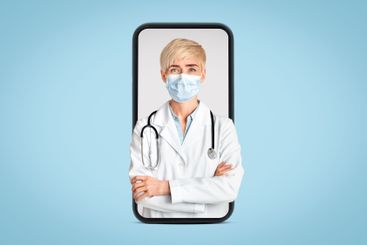 Quarantine, health protection and treatment. Blonde...