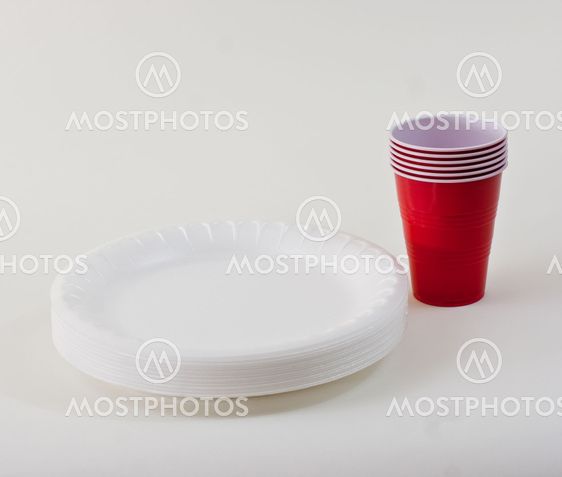 Strofoam Plates and Plastic cups
