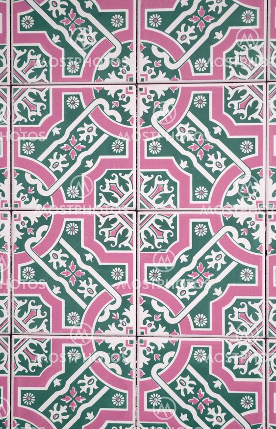 Traditional Portuguese glazed tiles