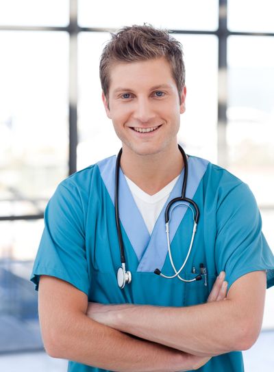 Handsome young male nurse