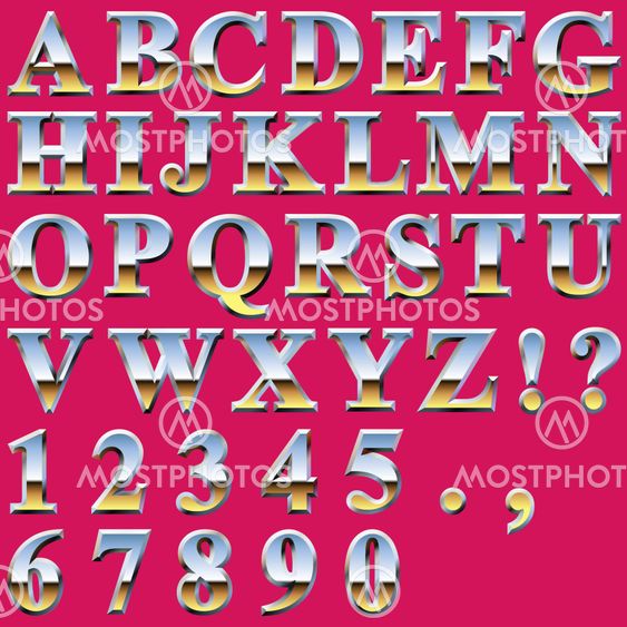 Chrome Metal Letters