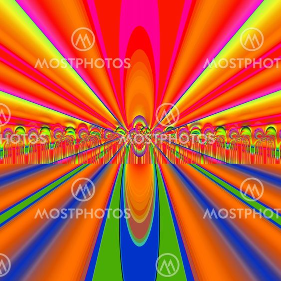 Colorful fractal decorative feature, magic splendor, wonderful harmony and fractal lines. A-0822.