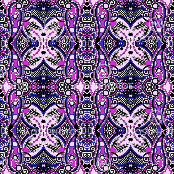 geometry vintage floral seamless pattern