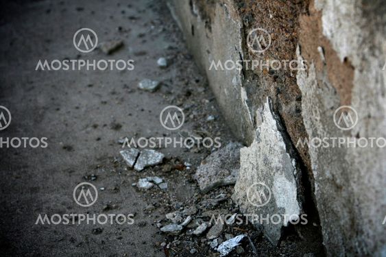 A crumbling wall