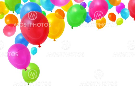 Party balloons flying