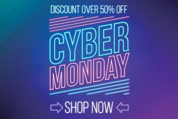 Neon cyber monday concept