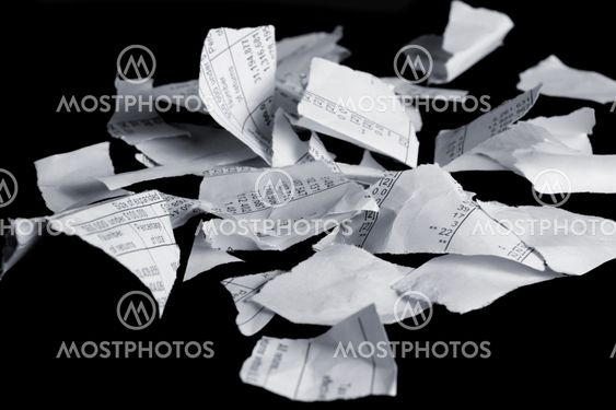 Torn financial charts