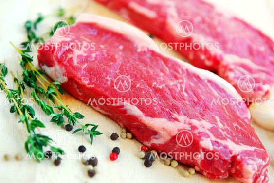 Raw steak