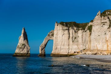 Beautiful seaside landscape of cliffs on the Normandy...