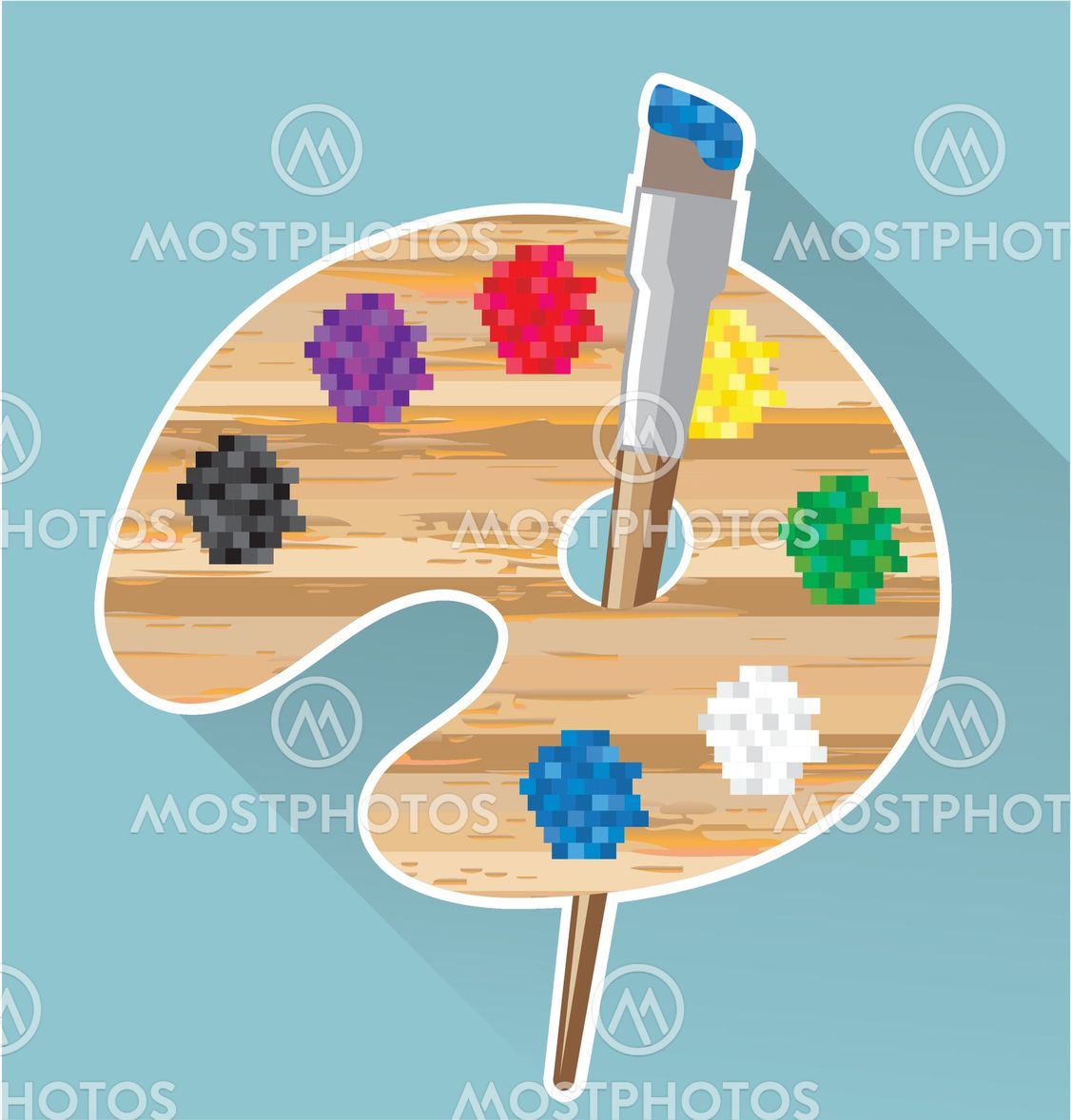 "Pixel Art Palette vector br..." av Anton Novik - Mostphotos