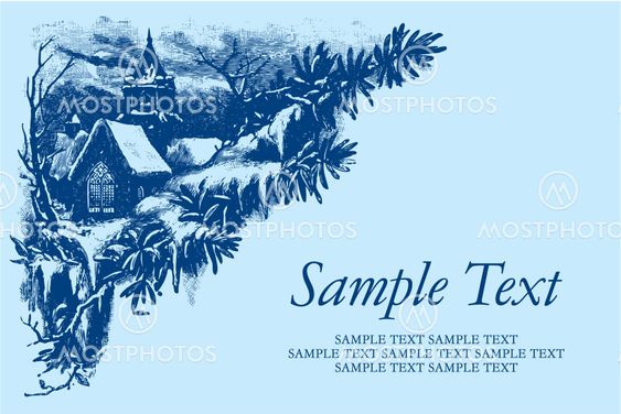 antique card engraving (vector)