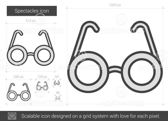 Spectacles line icon.