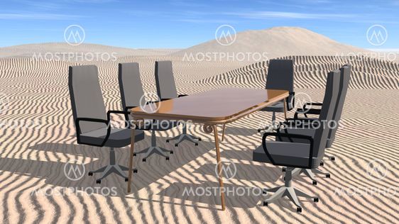 Meeting room in desert