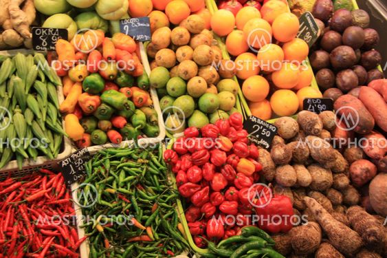 Vegetables on a spanish market