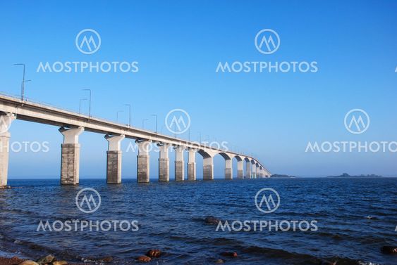 Swedish Olandbridge at the Baltic Sea