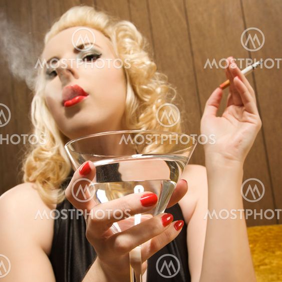 Retro woman portrait.