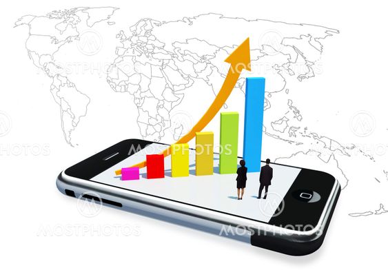 Chart on Mobile phone