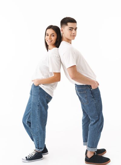 Full length portrait of a young attractive couple