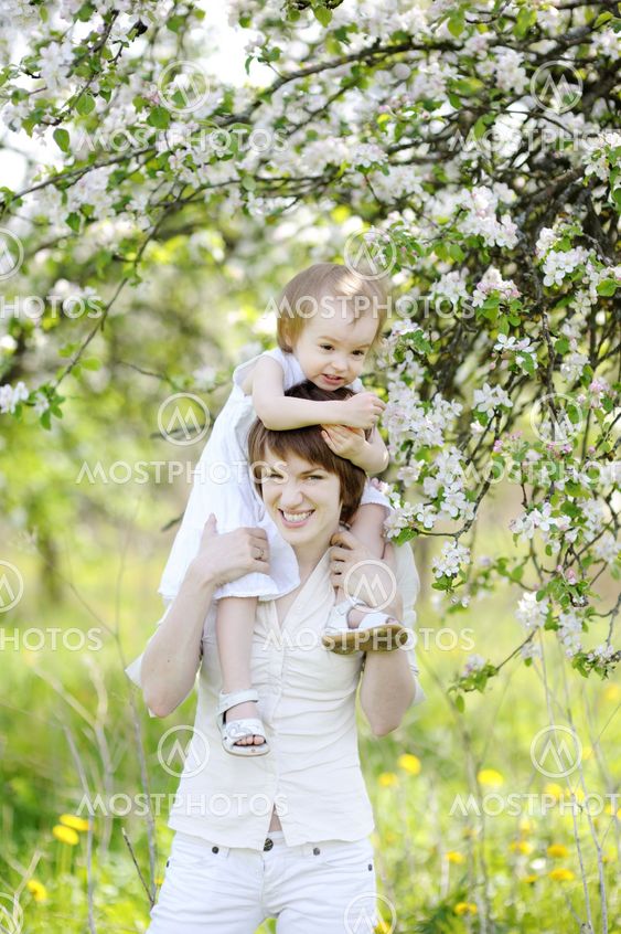 Young mother and her daughter