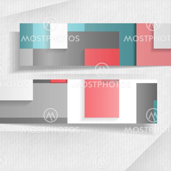 Abstract Banners With Place For Your Text.