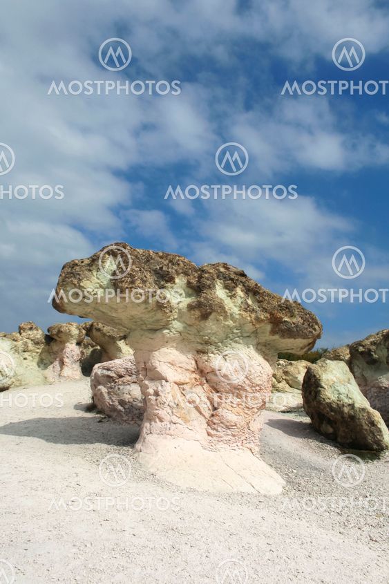 Landscape with Rock formation The Stone Mushrooms, Bulgaria