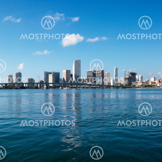 Waterfront skyline, Miami.