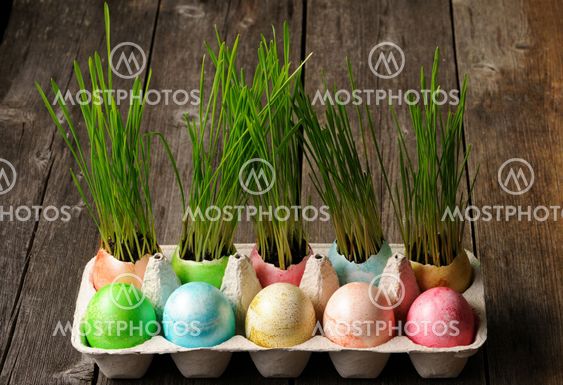 Colored easter eggs