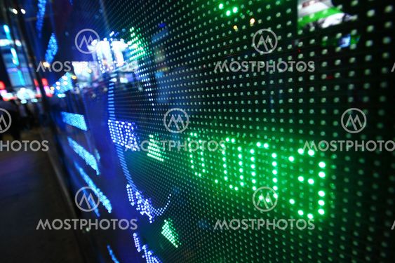 Colored ticker board