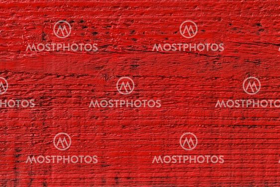 Red painted wood