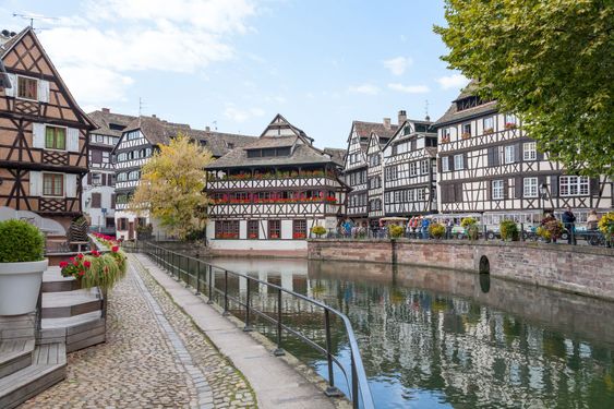 STRASBOURG, FRANCE - SEPTEMBER 26 2008; Strasbourg, water...