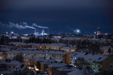 Fyrverkeri över Eskilstuna