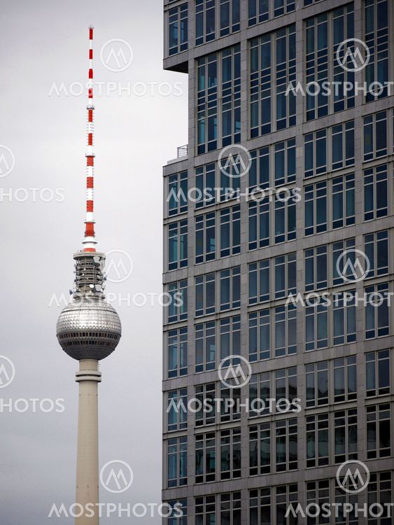 Berlin - TV tower and office block