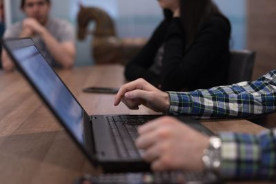 programmer writing programming code