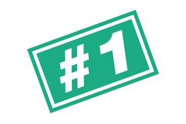 Number 1 Letter Rubber Stamp Vector Template