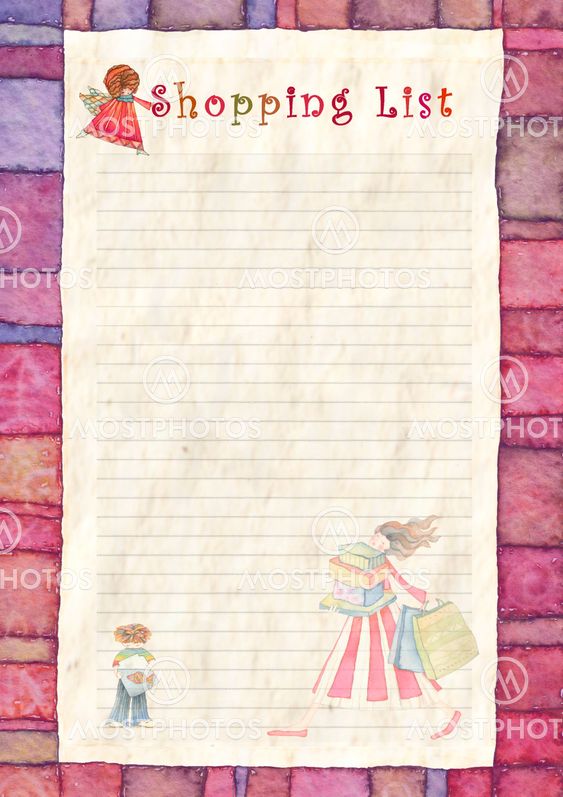shopping list