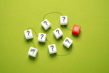 Stages on the road to achieving goals. Make your way...