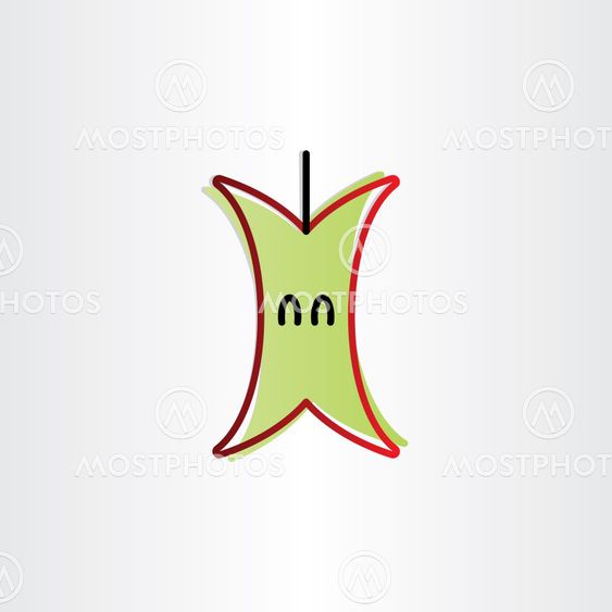 eaten apple icon design
