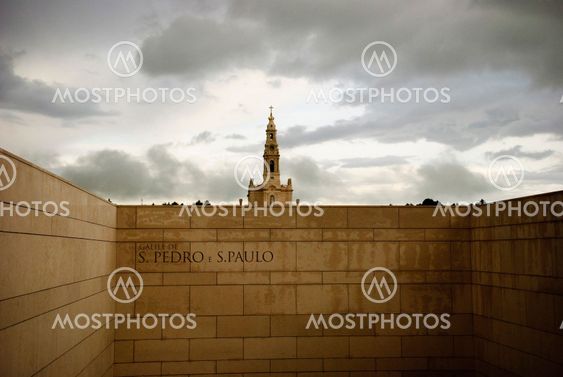 Church tower in Fatima, Portugal