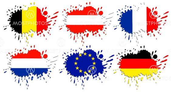 Flags of Europe as spots