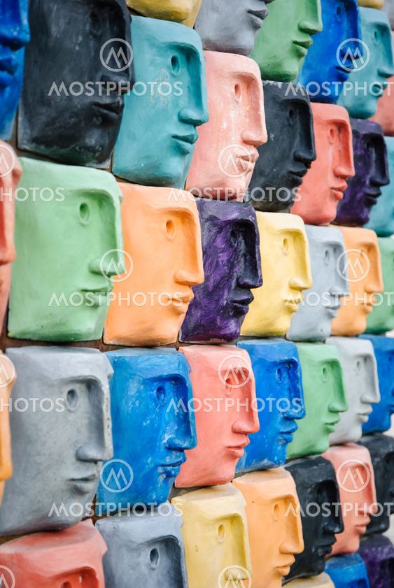 Colorful faces