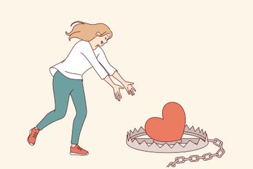 Woman falls into romantic trap when she runs up to...