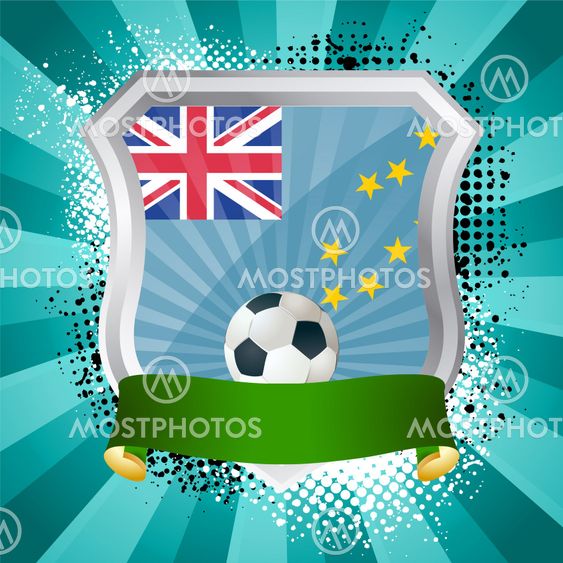 Shield with flag of Tuvalu