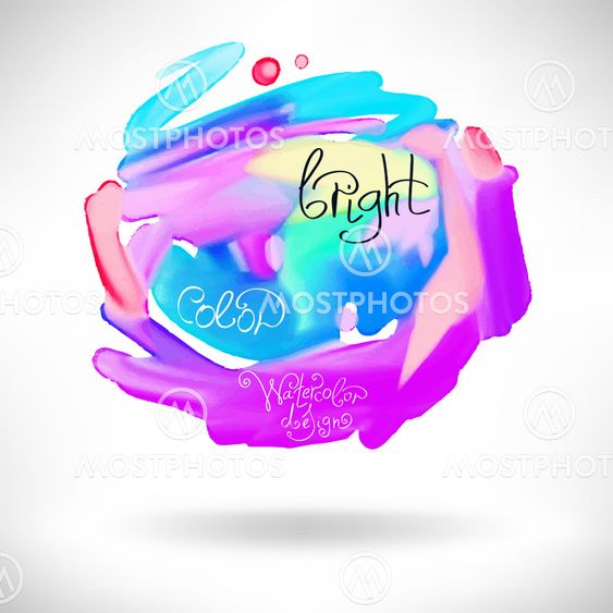 abstract watercolor splash design element