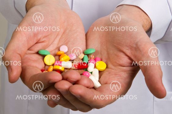 pill in a hand