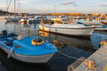 Sunset view of the port of Sozopol, Bulgaria