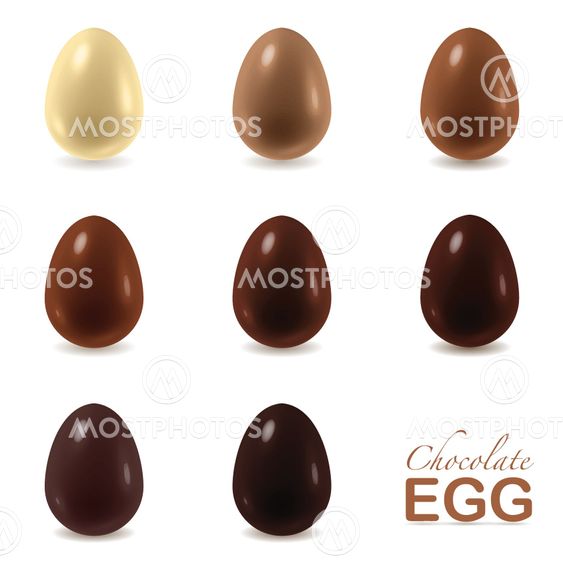 Chocolate eggs set
