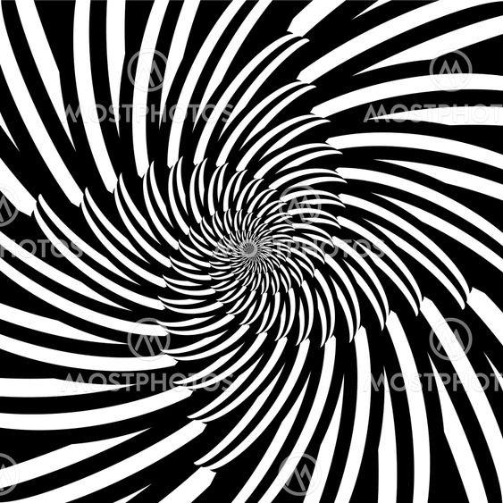 Design monochrome vortex movement illusion background....