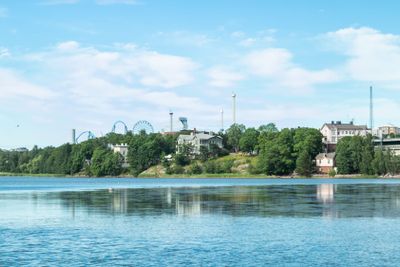Toolo Bay in City Park, Helsinki, Finland. Across the...
